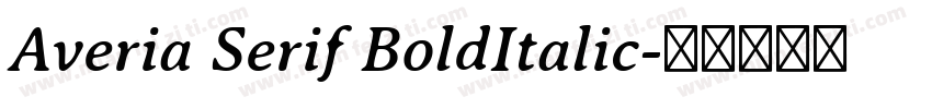 Averia Serif BoldItalic字体转换